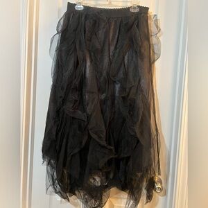 👗 Elegant Black Tulle Women's Skirt size xlarge